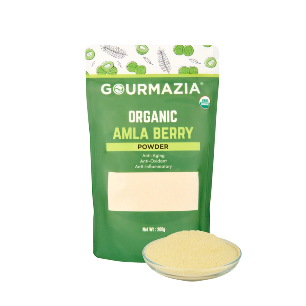 มะขามป้อมผงธรรมชาติ/Amla Powder (Amalaki), 200g ,USDA organic Herbal Superfood Rich in Vitamin C