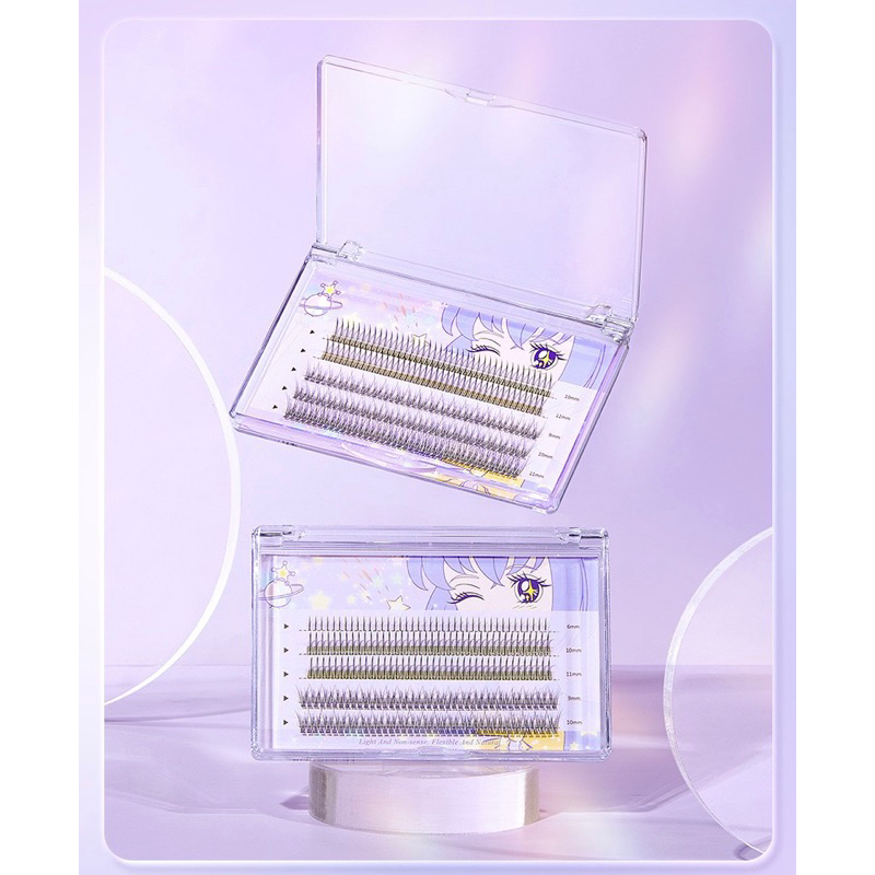 🇹🇭สินค้าพร้อมส่ง🦄ชุดต่อขนตาชั่วคราวขนตาบาร์บี้สุดแบ๊ว เบาบางไม่หนักตา ขนตาปลอม ขนตาขนมิ้งค์ ขนตาต่อเอง ขนตา ขนตาตัวY - รูปที่ 2