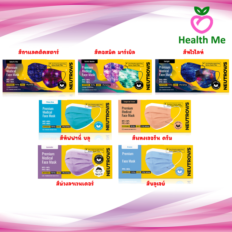 หน้ากากอนามัย NEUTROVIS 4-Ply & 3-Ply Premium Medical Face Mask - Ready Stock KF94 3 ชั้น 30 ชิ้น แมสลิซ่า