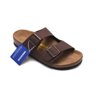 เยอรมนี Birkenstock ของแท้ 100% Arizona รองเท้าแตะชายหาด EVAยาง รองเท้าแตะแฟชั่นสำหรับผู้ชายและผู้หญิง 802 หนังฟลีซ