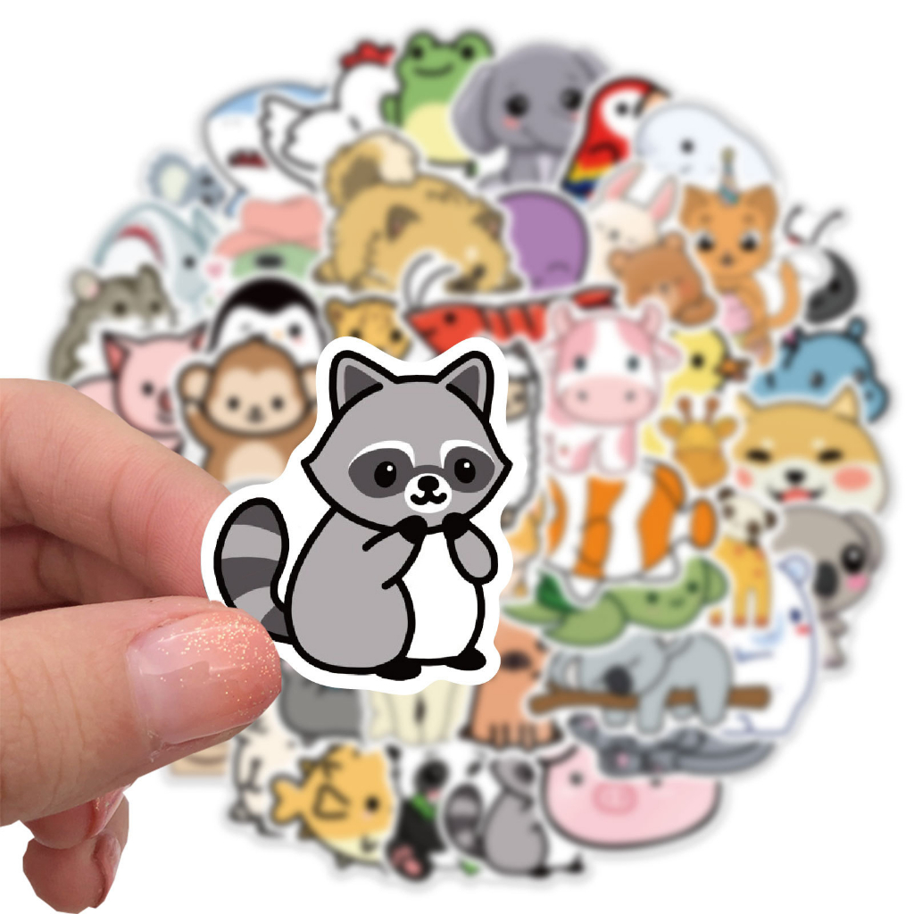 ยูนิคอร์น หมู เพนกวิน ชิบะอินุ ฮัสกี้ Cute animal จิ้งจอก 50แผ่น STICKER กันน้ำ สติ๊กเกอร์ ใช้ซ้ำได้