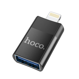 ตัวแปลง OTG HOCO UA17 IP เป็น USB แท้100% USB 2.0 Adapter สีดำ OTG IP TO USB