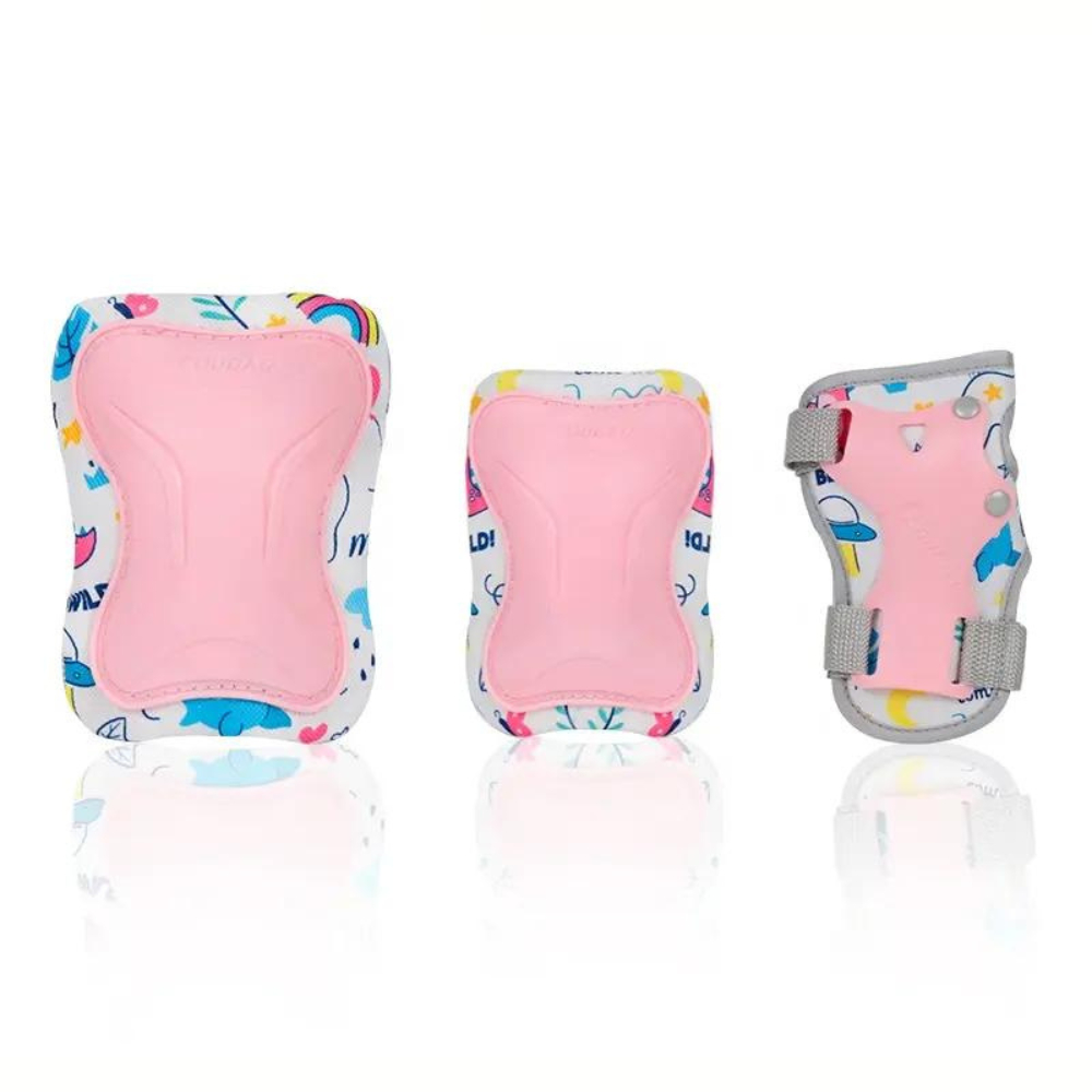 🇰🇷 Korea สนับเข่า สนับศอก สนับมือ 6 ชิ้น สำหรับเด็กใส่เล่นสเก็ต สเก็ตบอร์ด และสกู๊ตเตอร์ Protective Gear Cougar - รูปที่ 4