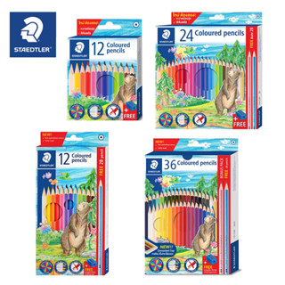 สีไม้ สเต็ดเล่อร์ Staedtler รุ่น 143 ลายหมี สั้น 12สี, ยาว 12สี, 24สี, 36สี [S24]