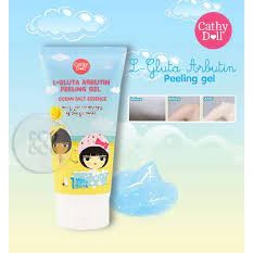 Cathy Doll L-Gluta Arbutin Peeling Gel 150ml. เคที่ดอลล์ เจลขัดขี้ไคล ผสมเกลือทะเล และกลูต้าไธโอน เจลขัดผิว