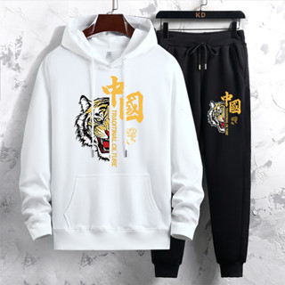 L446+CKH446B ชุดเซ็ทเสื้อฮู้ด+กางเกงขายาว.ลายแฟชั่นสวยน่ารัก มีหลายสีหลายไซส์เลือกได้ (S-3XL）