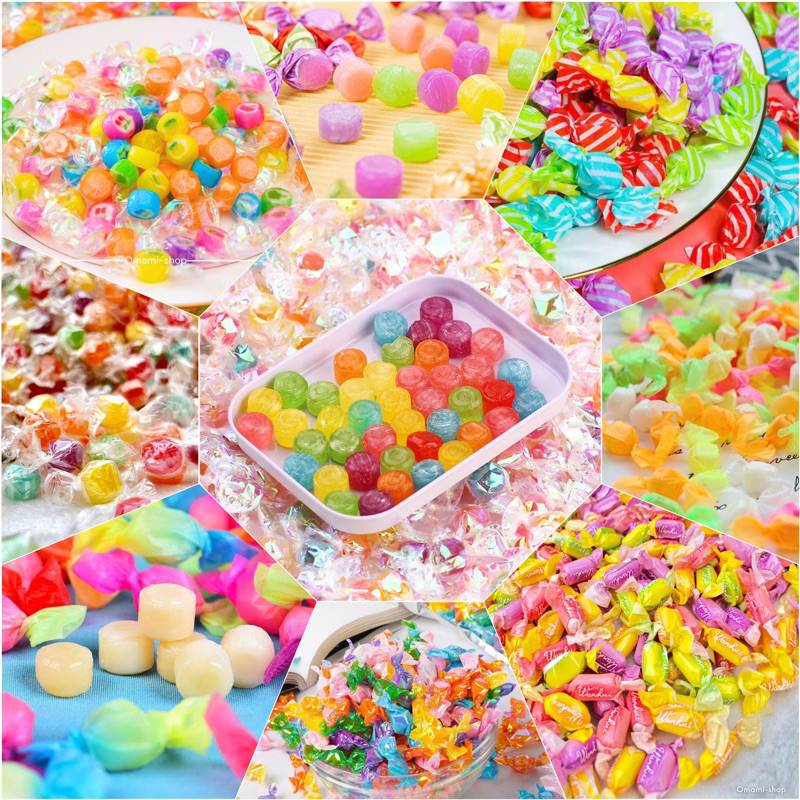 ลูกอมผลไม้ (50-100เม็ด) Mini Candy ลูกอมมินิ วิบวับ ลูกอมฮิตใน ซี่รีย์เกาหลี ขนมเทศกาล