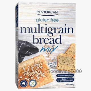 yesyoucan gluten free multigrain bread mix แป้งสำเร็จรูปสำหรับทำขนมปัง กลูเต้นฟรี400ก. นำเข้าจากออสเตรเลีย🇦🇺