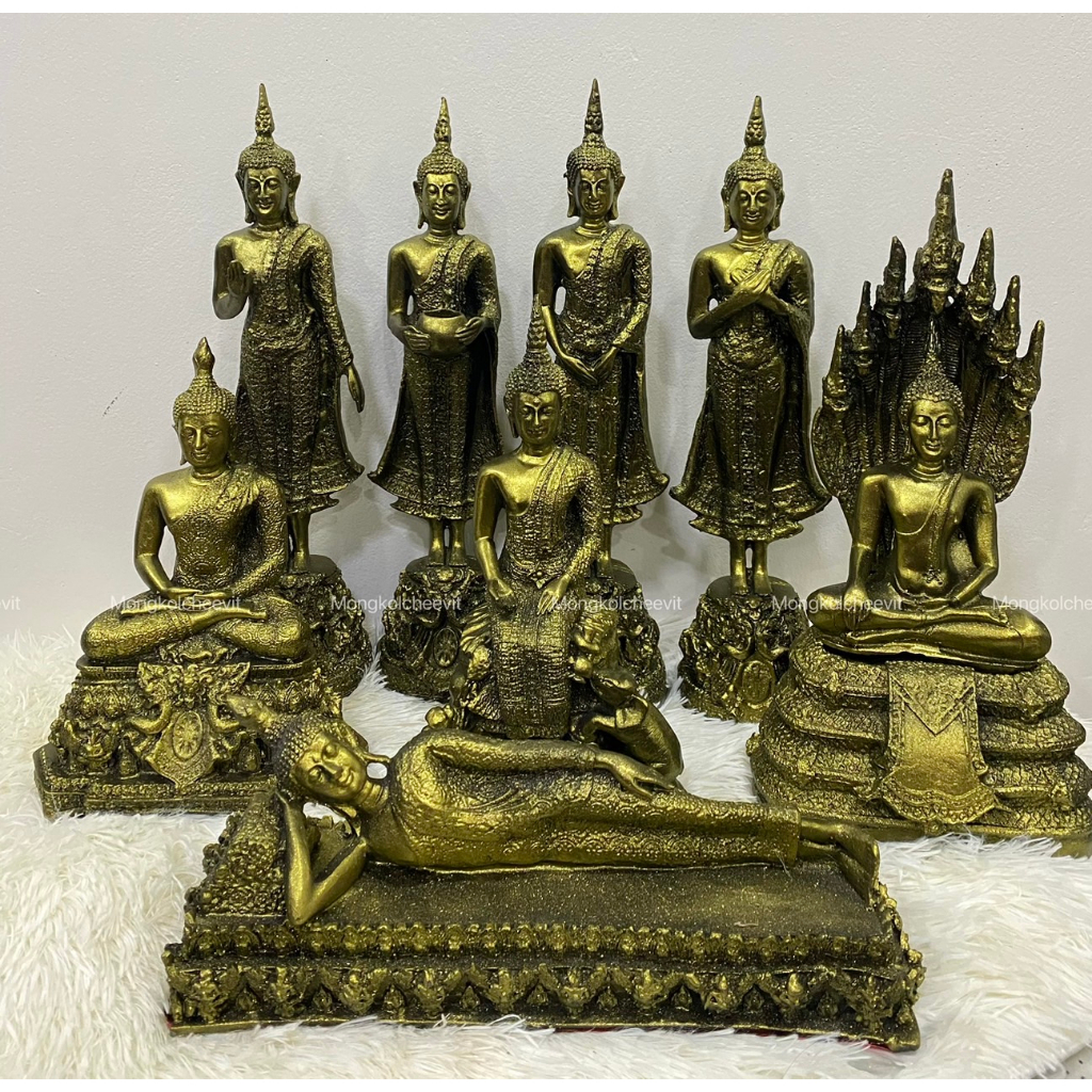 รูปปั้นพระประจำวันเกิด ผ่านพุทธาพิธีจาก2วัด นำไปบูชาได้เลย มีครบ ทนน้ำ ตั้งอุณหภูมิปกติได้ ตากแดดได้ หน้าตัก 5 นิ้ว ทน
