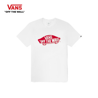 VANS AP M VANS OTW SS TEE-B - WHITE/RACING RED เสื้อยืด คอกลม ชาย หญิง