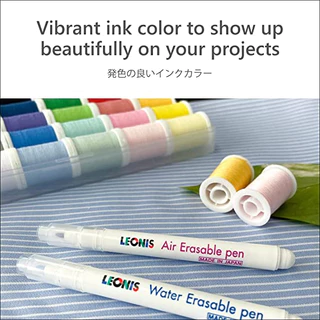 LEONIS ปากกาเขียนผ้า Marking Pen แบบลบน้ำได้ หมึกเยอะ เต็มแท่ง เขียนได้ถึง 500เมตร made in japan