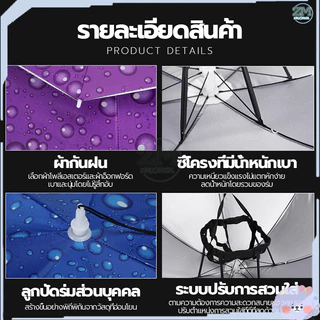 มวกร่ม/ร่มใส่หัว ตกปลา น้ำหนักเบา ป้องกันรังสียูวี สามารถพับเก็บได้ แข็งแกร่ง มีแบบชั้นเดียว/สองชั้นให้เลือก