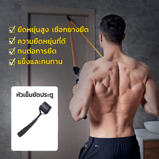 KAISER ยางยืดออกกำลังกาย แรงต้าน ยางออกกำลังกาย 5 ระดับ ยางดึงข้อ ยางยืดบริหารกล้ามเนื้อ resistance band ครบชุด 11 ชิ้น