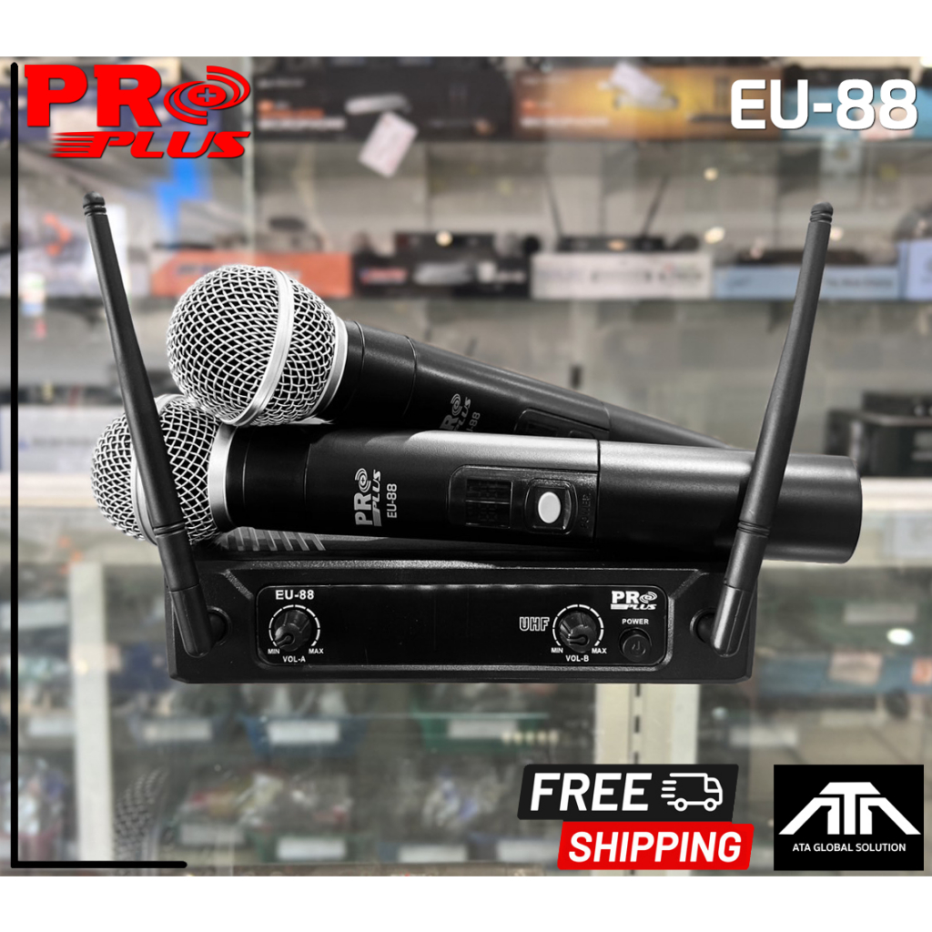 ส่งฟรี PROPLUS EU-88 EU88 ไมค์ลอย คลื่นความถี่ใหม่ คลื่น UHF รับอนุญาตจาก กสทช ไมค์ไร้สาย proplus eu88 eu 88