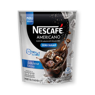 เนสกาแฟ อเมริกาโน่เย็น แบบซอง สูตรไม่มีน้ำตาล 2กรัม ยกแพ็ค 27ซอง NESCAFE AMERICANO ZEROSUGAR BLACKCOFFEE