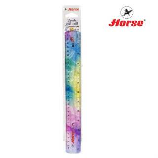 Horseไม้บรรทัด 12 นิ้ว FLEXIBLE RULER บิดได้ งอได้ H-77 ตราม้า