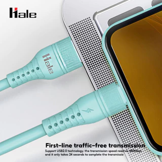 HALE 100W colorful สายชาร์จซิลิโคน Fast Charger Cable Huawei Oppo Vivo POCO charging cable silocone HC-21
