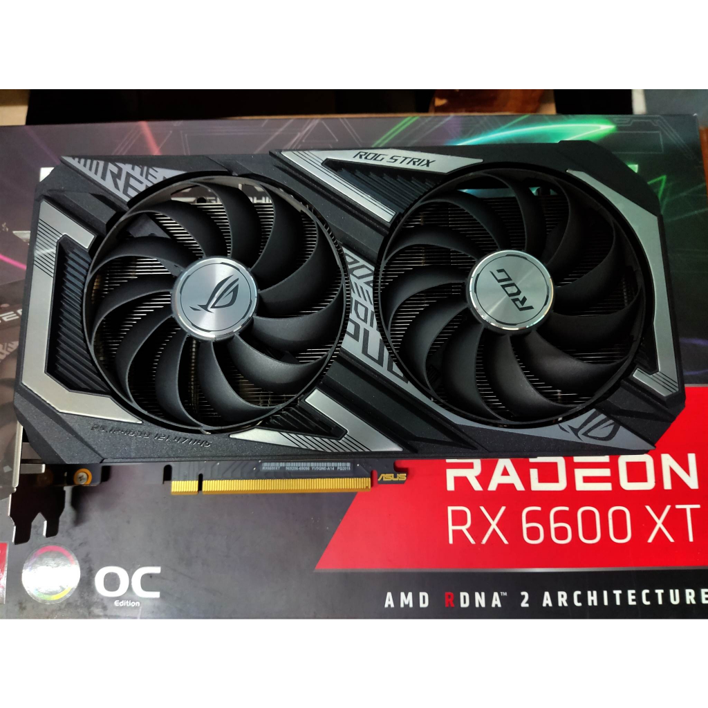 rx 6600xt rog strix สภาพเกือบมือ1ประกันยาวงานคัดแรงกว่าRTX3060