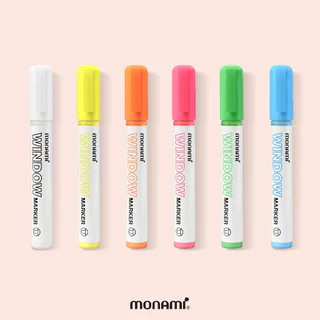 Monami Window Maker ปากกาเขียนกระจก 6 สี โมนามิ ปากกาเขียนกระจก ลบออกได้ เขียนกระดาน กระดานดำ