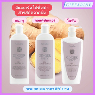 Ginger Spicy Spa l จินเจอร์ สไปซี่ สปา แชมพู คอนดิชันเนอร์ (ครีมนวดผม) และโลชั่นบำรุงผิว สารสกัดจากขิง, Pro-Vitamin B5