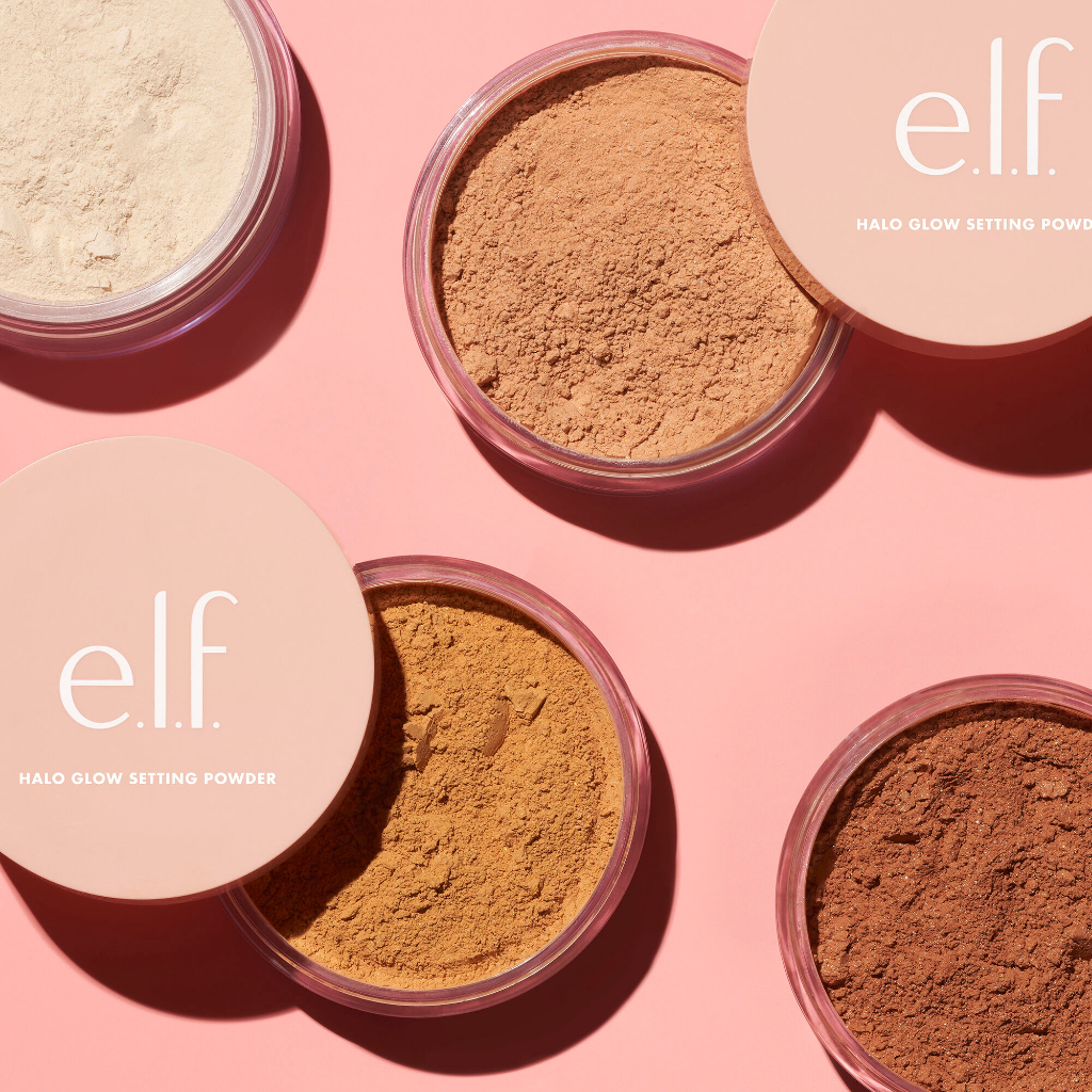 elf Cosmetics Halo Glow Setting Powder แป้งฝุ่นที่ให้งานผิวลุคโกลว์ บางเบา เรียบเนียน เบลอรูขุมขน  d