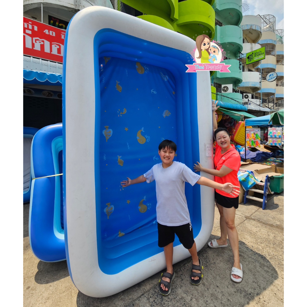 Thaitrendy สระน้ำขนาดใหญ่ สระครอบครัว สระน้ำเป่าลม สระว่ายน้ำเด็ก อ่างน้ำเป่าลม