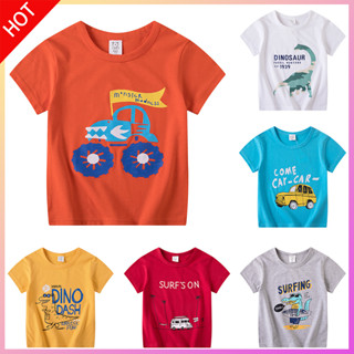 เสื้อยืดแขนสั้น เสื่้อยืดเด็ก เสื้อยืดคอกลม ผ้าคอตตอน ลายการ…