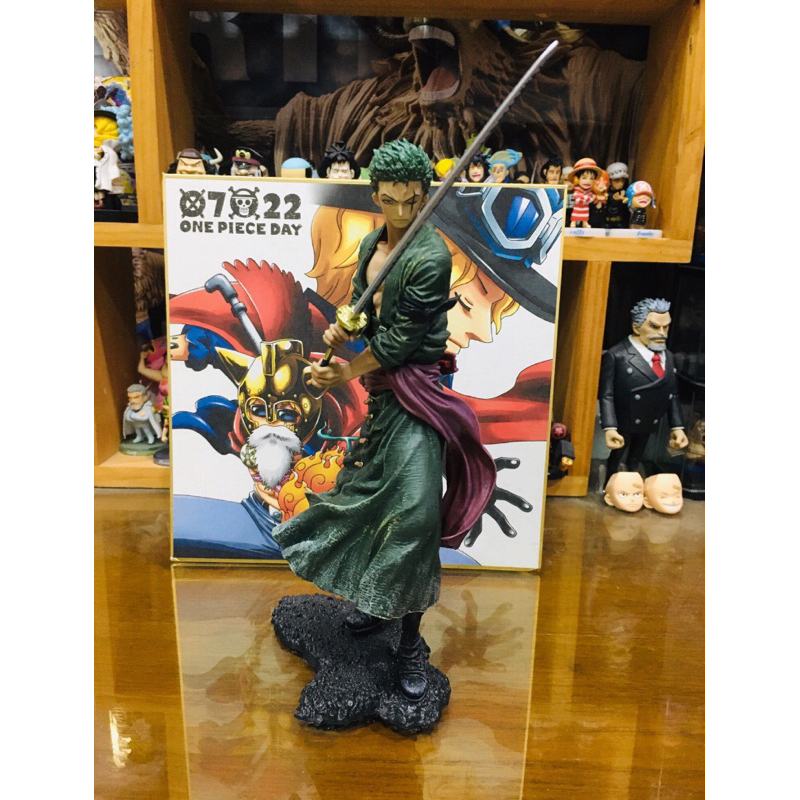 (KOA) แท้100% โซโล Zoro King Of Artist แมวทอง จับดาบเดียว ฐานหิน One piece วันพีช Model โมเดล Figure