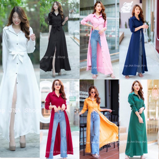 เดรสเชิ้ตยาว ปกเชิ้ต ทรงสวย สุภาพใส่ได้หลายโอกาส