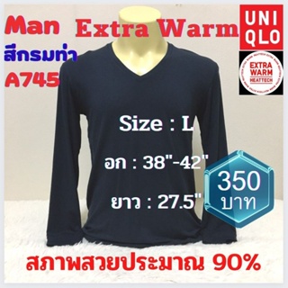 A745 เสื้อฮีทเทคเอ็กซ์ตร้าวอร์มชาย uniqlo heattech extra warm man มือ2