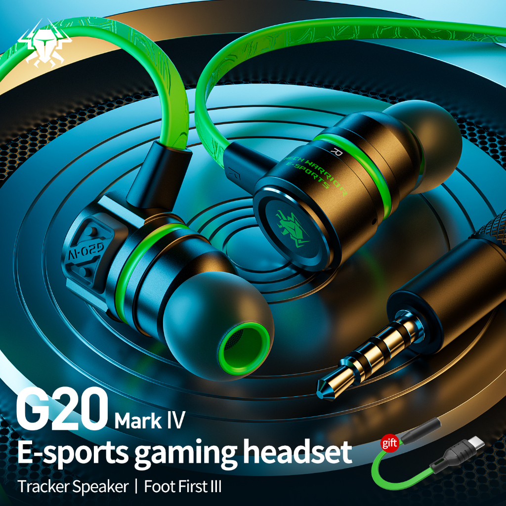 หูฟังเกมมิ่ง Plextone G20 3.5mm type-c หูฟัง มีไมค์ Gaming earphone อัพเกรดใหม่ เล่นเกม เสียงดีมาก หูฟังเกมมิ่งแม่เหล็