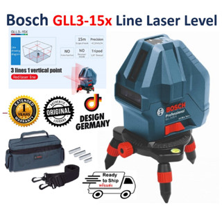 พร้อมส่ง+ประกัน 1ปีเต็ม Bosch GLL3-15x เลเซอร์ แนว ระดับ Bosch GLL3-15x Line Laser Level แม่นยำ ทนทาน ใช้งานง่าย