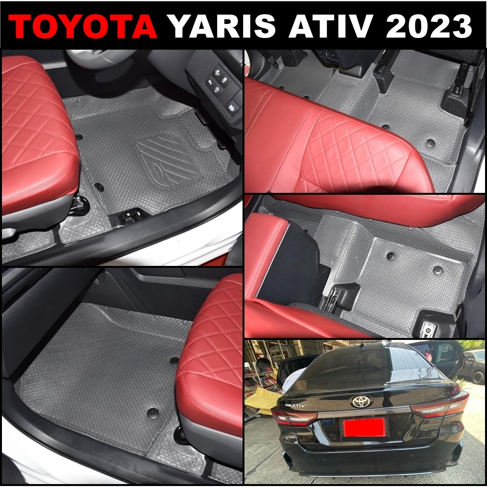 พรมกระดุม TOYOTA YARIS ATIV 2023 ยางปูพื้นรถยนต์ ใช้ดี เน้นทนทาน เข้ารูป ตรงรุ่นรถ