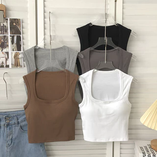 เสื้อกล้ามแฟชั่นแขนกุด B-074 เนื้อผ้านิ่มใส่สบาย มีฟองน้ำในตัว มีหลายสี
