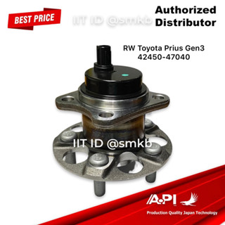 API &amp; NB ลูกปืนล้อพร้อมดุม ดุมล้อหลัง TOYOTA PRIUS 1.8 MIRAI JPD10 มี ABS ปี 2009-2015 ( 1 ลูก) OE 42450-47050 ZVW40 ZVW