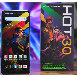 Infinix HOT 30 หน้าจอใหญ่ 6.78 นิ้ว 90Hz RAM 8GB/Rom128 MediaTek HelioG88 แบตเตอรี่ 5000mAh ชาร์จเร็ว 33 วัตต์ Free case