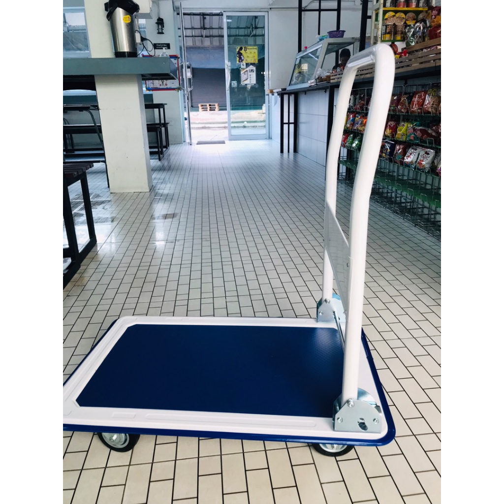 สินค้าพร้อมจัดส่ง รถเข็น 4 ล้อ พื้นเหล็ก พับได้ รับน้ำหนักได้มากถึง 150 KG รถเข็นของ รถเข็นพับได้ รถ