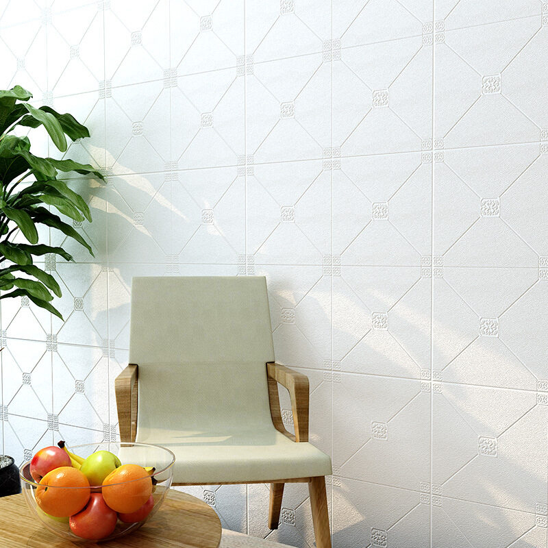 วอลเปเปอร์ สามมิติ 3D wallpaper ติดผนัง วอลล์เปเปอร์ลายW ขนาด 70*70cm มีกาวในตัว แพ็ค10 แผ่น ราคาส่ง