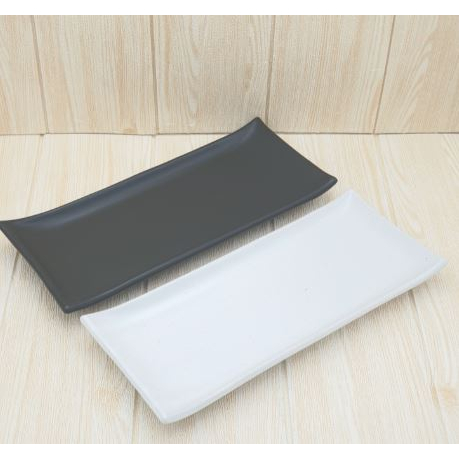 จานเซรามิค ทรงเปลเหลี่ยม  ขนาด 5.1 x 11.75 นิ้ว - รูปที่ 2