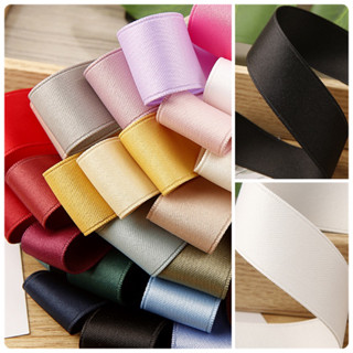 🎗️ริบบิ้นผ้าโพลี่คอตตอน เกาหลี(poly-cotton) มี2ขนาด เนื้อริบบิ้นคุณภาพ