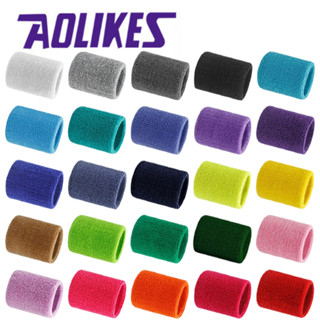 พร้อมส่ง!! AOLIKES ปลอกรัดข้อมือซับเหงื่อ ปกป้องข้อมือของคุณ ทำให้คุณออกกำลังกายที่ดีขึ้น sport wristband