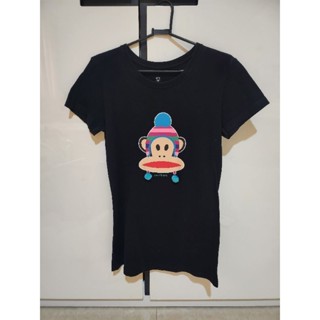 เสื้อ paul frank แท้🐵 size s สีดำ