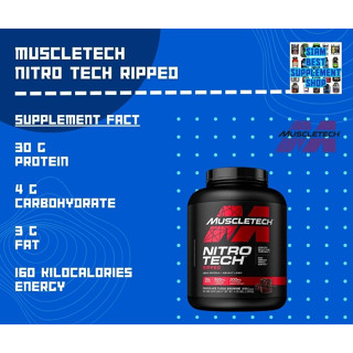 Muscletech- Nitro Tech Ripped 4lb Chocolate Fudge Brownie พร้อมส่ง!!