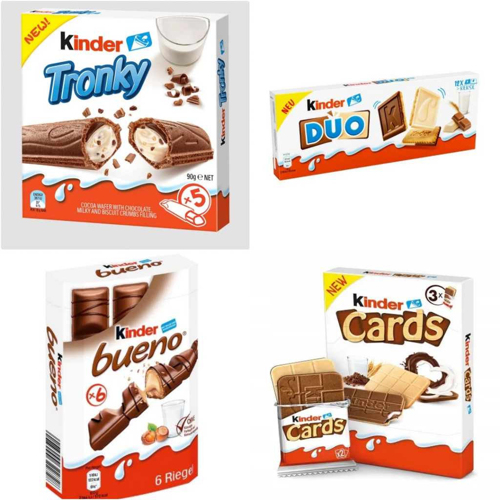 Kinder Bueno / Kinder cards ช็อกโกแล็ตคินเดอร์สอดไส้ครีมนมและเฮเซลนัท