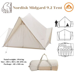 เต้นท์ Nordisk Midgard 9.2 ผ้า Tactical Cotton กันฝนระบายอากาศดี