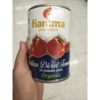 Fiamma Vesuviana Organice Italian Diced Tomatoes In Tomato Juice  มะเขือเทศหั่นลูกเต๋าในน้ำมะเขือเทศ 400 กรัม