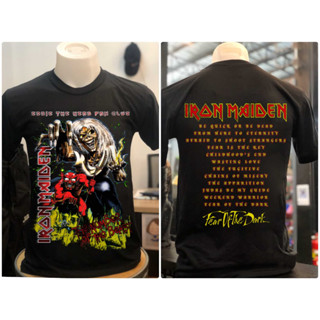 เสื้อยืด IROM MAIDEN T SHIRT พิมพ์ลายสไตล์ผู้ชาย Cotton 100% 2023 New - THE NOMBER OF THE BEAST M54