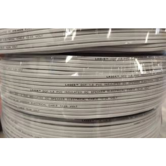 สายไฟอ่อน DC ยี่ห้อ Laser ทองแดงแท้ ยาว 100 ม./ขด ผลิตในไทย มีหลายขนาด สายลำโพง VFF DCF 2x0.5 / 2x1 / 2x1.5 / 2x2.5