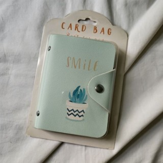 Care &amp; Share Card bag กระเป๋าใส่บัตร Smile สีมิ้นท์ อ่อน