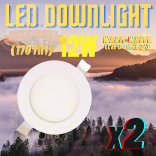 LED โคมไฟดาวน์ไลท์กลม ดาวน์ไลท์ LED PANEL LIGHT โคมดาวไลท์ ดาวน์ไลท์ฝังฝ้า โคมไฟเพดาน LED Downlight 12W โคมไฟติดเพดาน